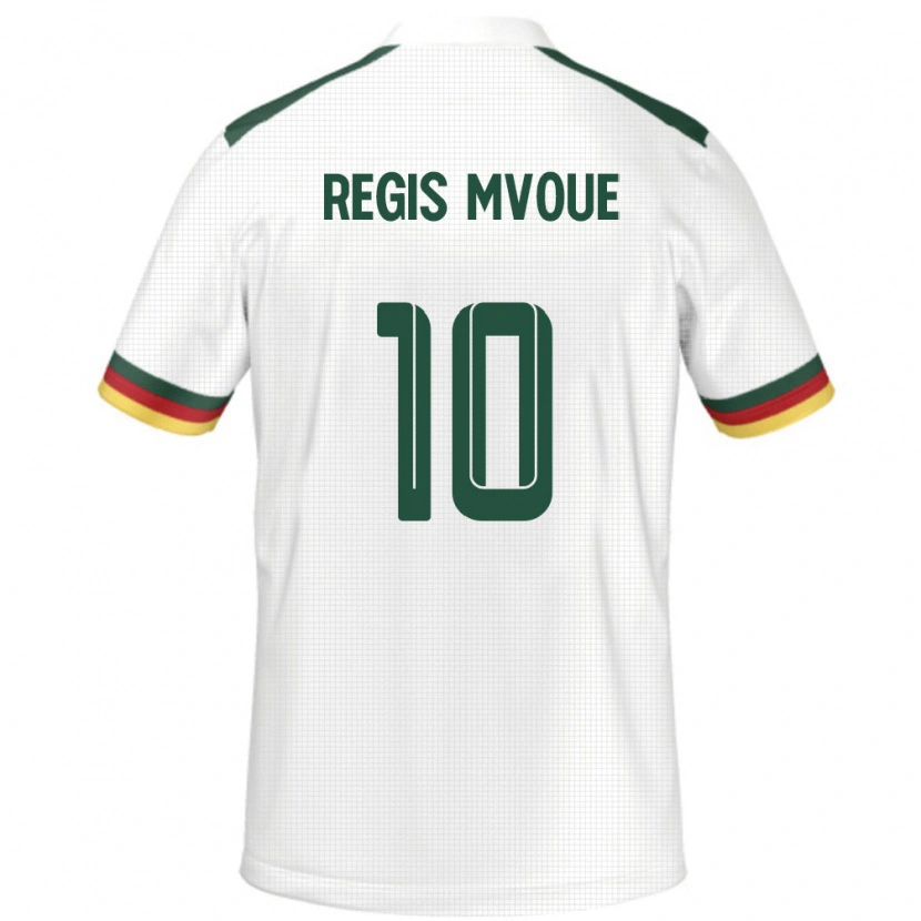 Danxen Kobiety Kamerun Steve Regis Mvoue #10 Biały Wyjazdowa Koszulka 24-26 Koszulki Klubowe
