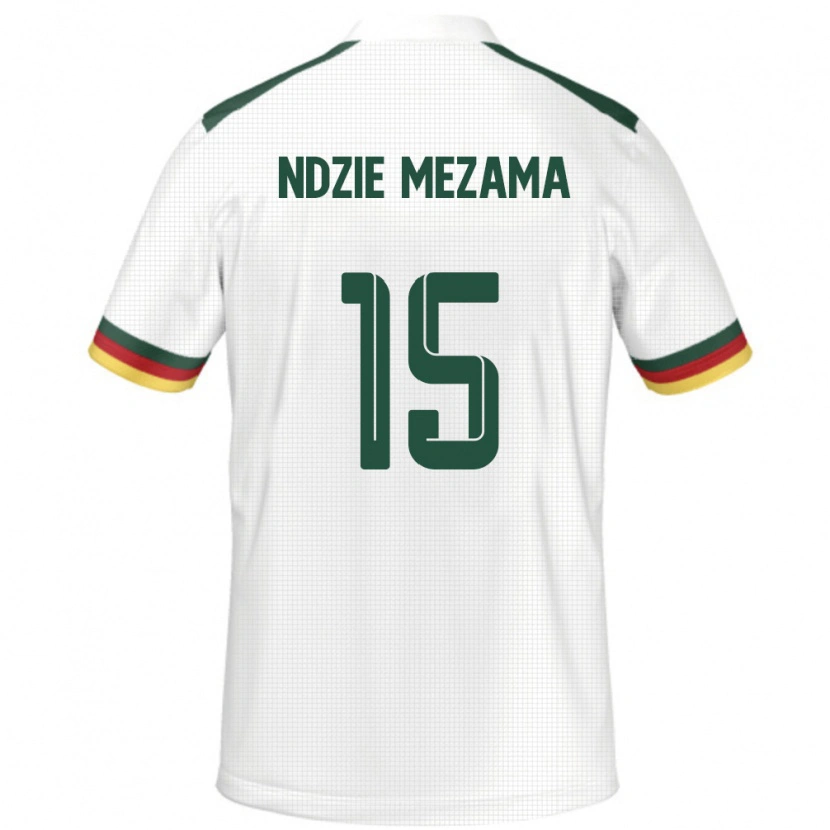 Danxen Kobiety Kamerun Fabrice Ndzie Mezama #15 Biały Wyjazdowa Koszulka 24-26 Koszulki Klubowe