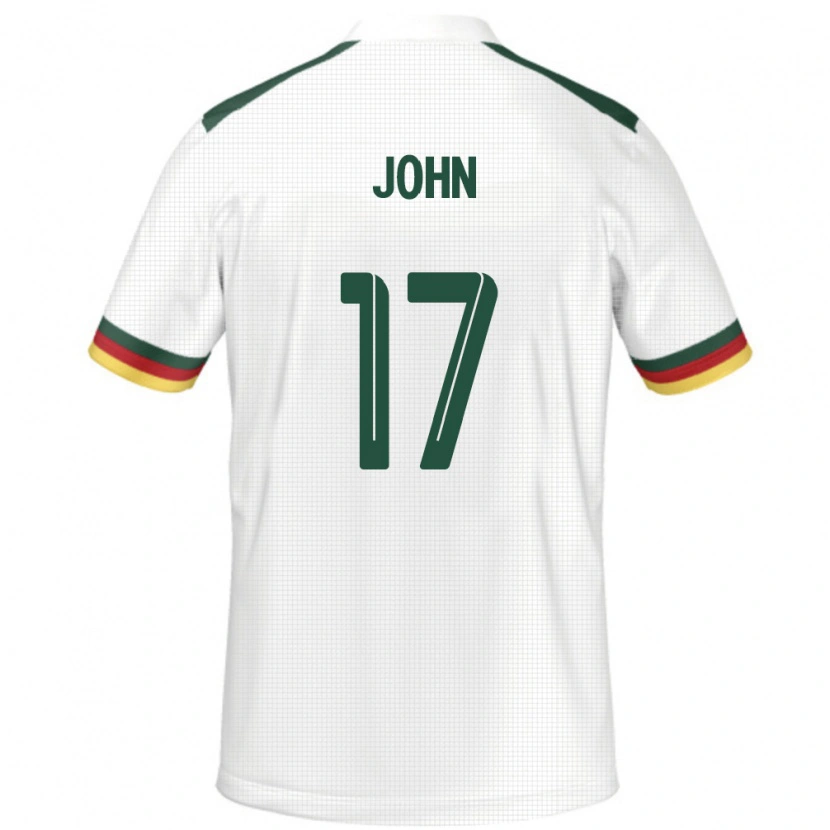 Danxen Kobiety Kamerun Nchindo John #17 Biały Wyjazdowa Koszulka 24-26 Koszulki Klubowe