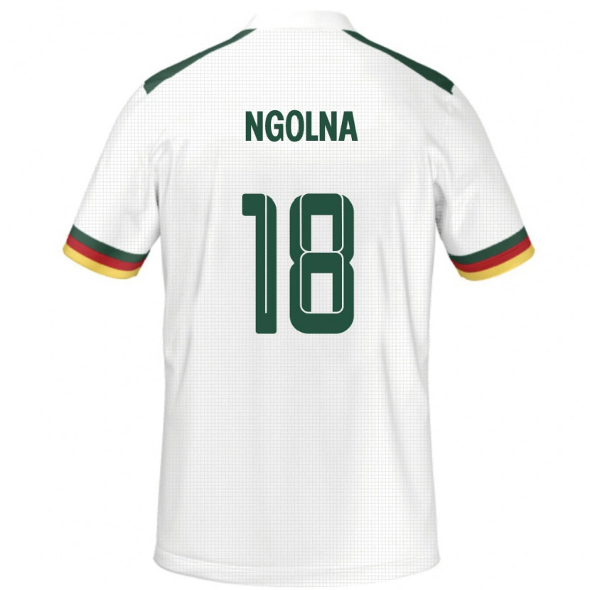 Danxen Kobiety Kamerun Patrice Ngolna #18 Biały Wyjazdowa Koszulka 24-26 Koszulki Klubowe