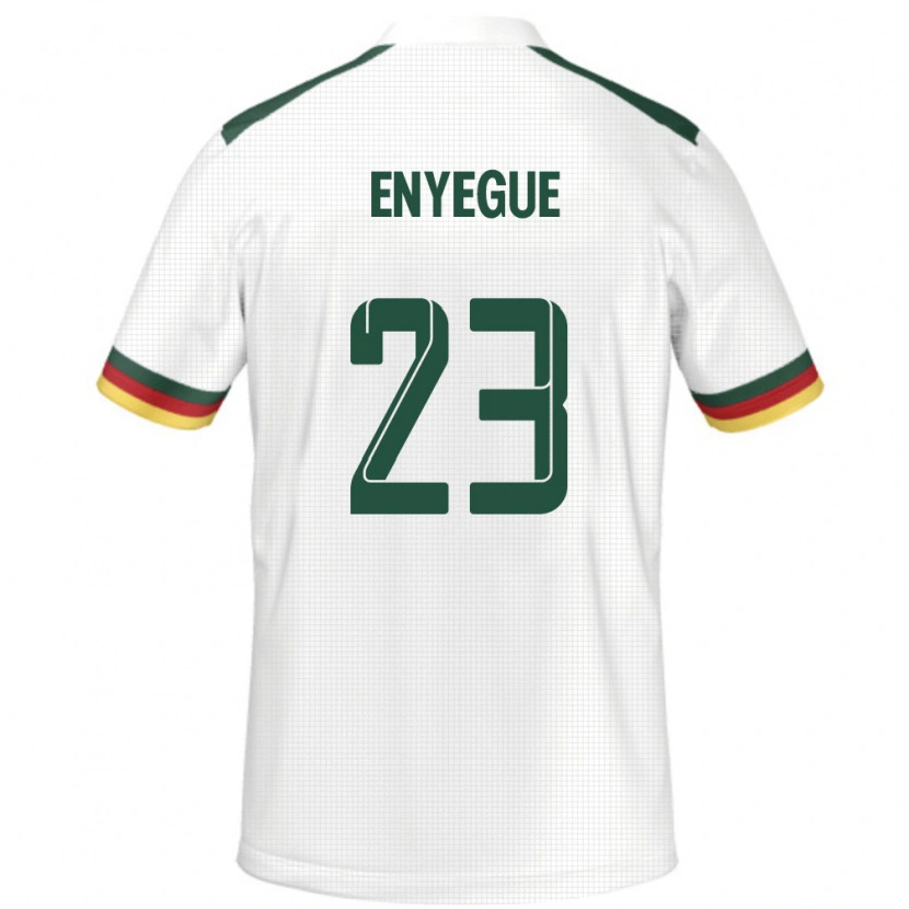 Danxen Kobiety Kamerun Regine Enyegue #23 Biały Wyjazdowa Koszulka 24-26 Koszulki Klubowe