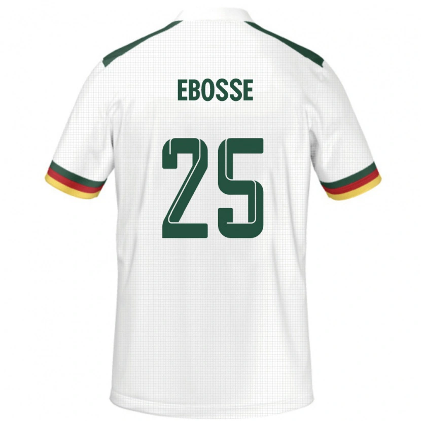 Danxen Kobiety Kamerun Enzo Ebosse #25 Biały Wyjazdowa Koszulka 24-26 Koszulki Klubowe