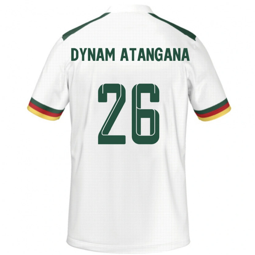 Danxen Kobiety Kamerun Marc Dynam Atangana #26 Biały Wyjazdowa Koszulka 24-26 Koszulki Klubowe
