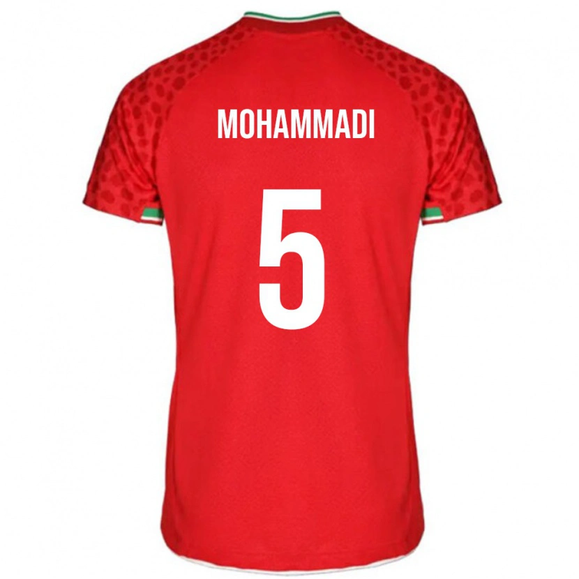 Danxen Kobiety Iran Milad Mohammadi #5 Czerwony Wyjazdowa Koszulka 24-26 Koszulki Klubowe