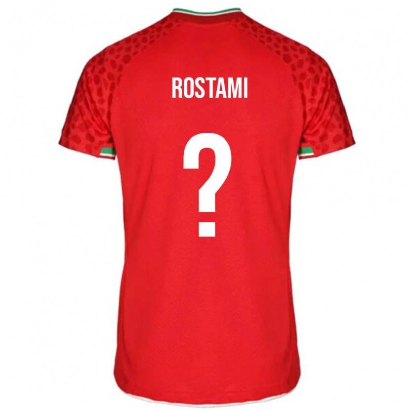 Danxen Kobiety Iran Artin Rostami #0 Czerwony Wyjazdowa Koszulka 24-26 Koszulki Klubowe