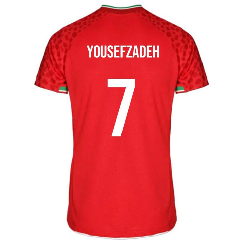 Danxen Kobiety Iran Erfan Yousefzadeh #7 Czerwony Wyjazdowa Koszulka 24-26 Koszulki Klubowe