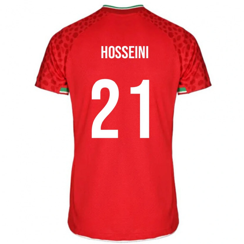 Danxen Kobiety Iran Majid Hosseini #21 Czerwony Wyjazdowa Koszulka 24-26 Koszulki Klubowe
