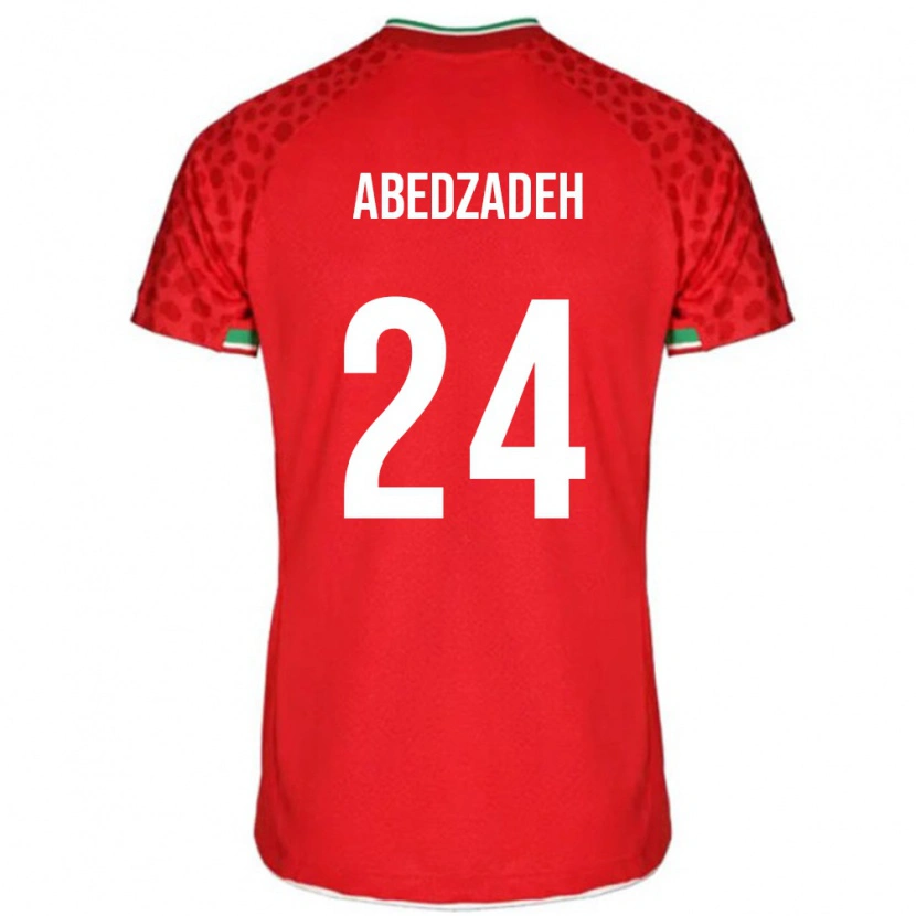 Danxen Kobiety Iran Amir Abedzadeh #24 Czerwony Wyjazdowa Koszulka 24-26 Koszulki Klubowe