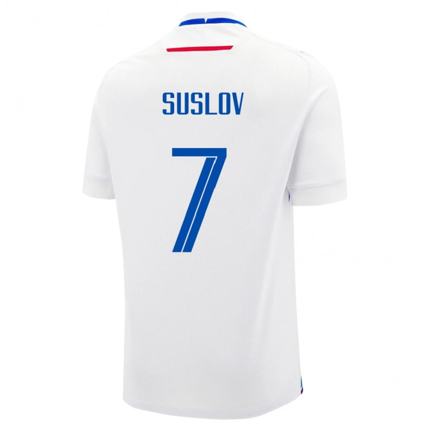 Danxen Kobiety Słowacja Tomas Suslov #7 Biały Wyjazdowa Koszulka 24-26 Koszulki Klubowe