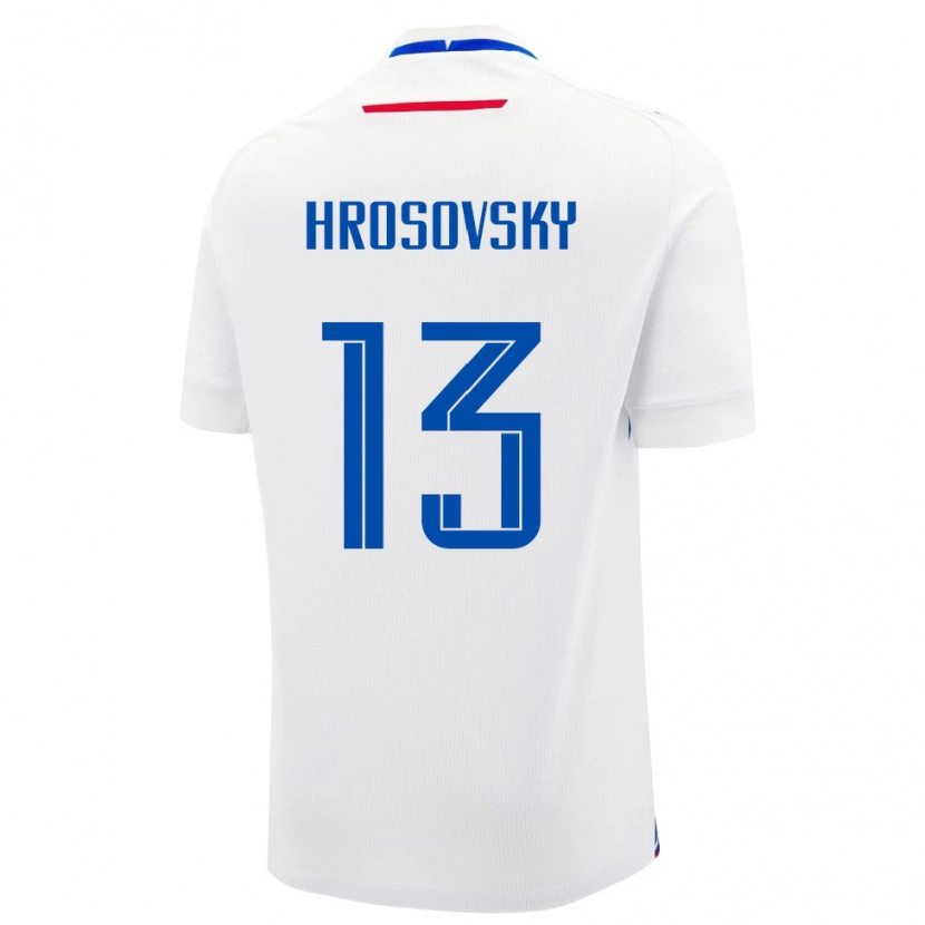 Danxen Kobiety Słowacja Patrik Hrosovsky #13 Biały Wyjazdowa Koszulka 24-26 Koszulki Klubowe