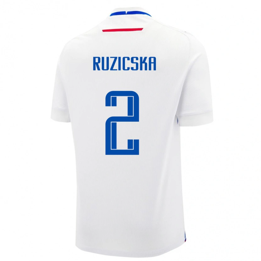 Danxen Kobiety Słowacja Dominik Ruzicska #2 Biały Wyjazdowa Koszulka 24-26 Koszulki Klubowe