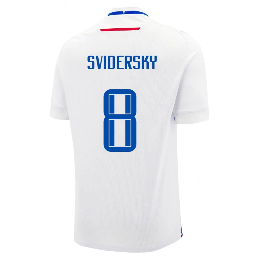 Danxen Kobiety Słowacja Martin Svidersky #8 Biały Wyjazdowa Koszulka 24-26 Koszulki Klubowe