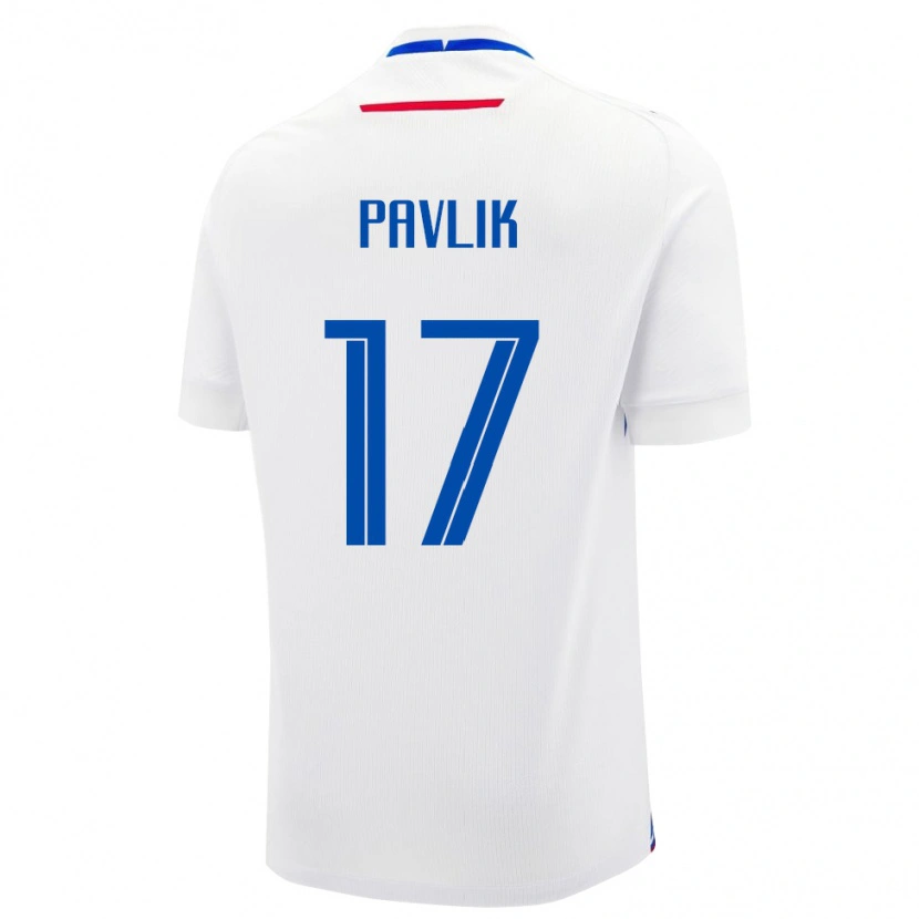 Danxen Kobiety Słowacja Samuel Pavlik #17 Biały Wyjazdowa Koszulka 24-26 Koszulki Klubowe