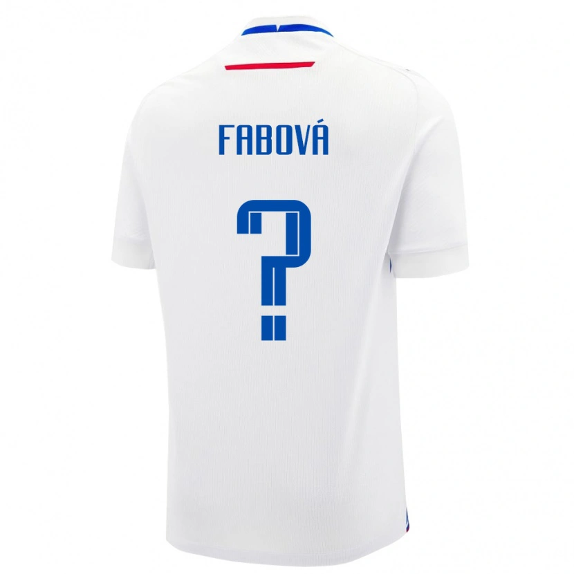 Danxen Kobiety Słowacja Klaudia Fabová #0 Biały Wyjazdowa Koszulka 24-26 Koszulki Klubowe