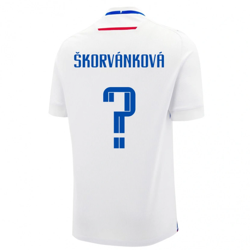 Danxen Kobiety Słowacja Dominika Škorvánková #0 Biały Wyjazdowa Koszulka 24-26 Koszulki Klubowe
