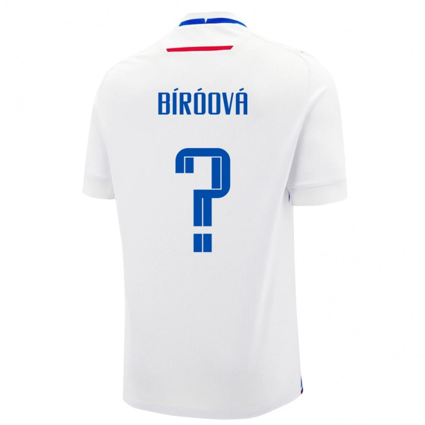 Danxen Kobiety Słowacja Alexandra Bíróová #0 Biały Wyjazdowa Koszulka 24-26 Koszulki Klubowe