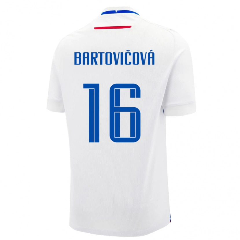 Danxen Kobiety Słowacja Diana Bartovičová #16 Biały Wyjazdowa Koszulka 24-26 Koszulki Klubowe