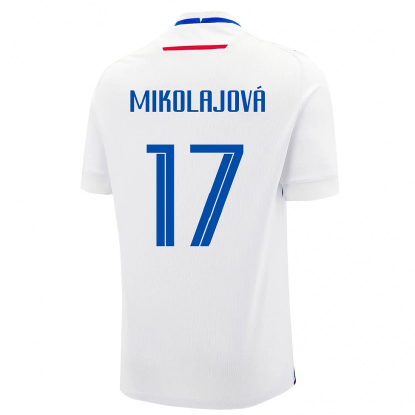 Danxen Kobiety Słowacja Mária Mikolajová #17 Biały Wyjazdowa Koszulka 24-26 Koszulki Klubowe