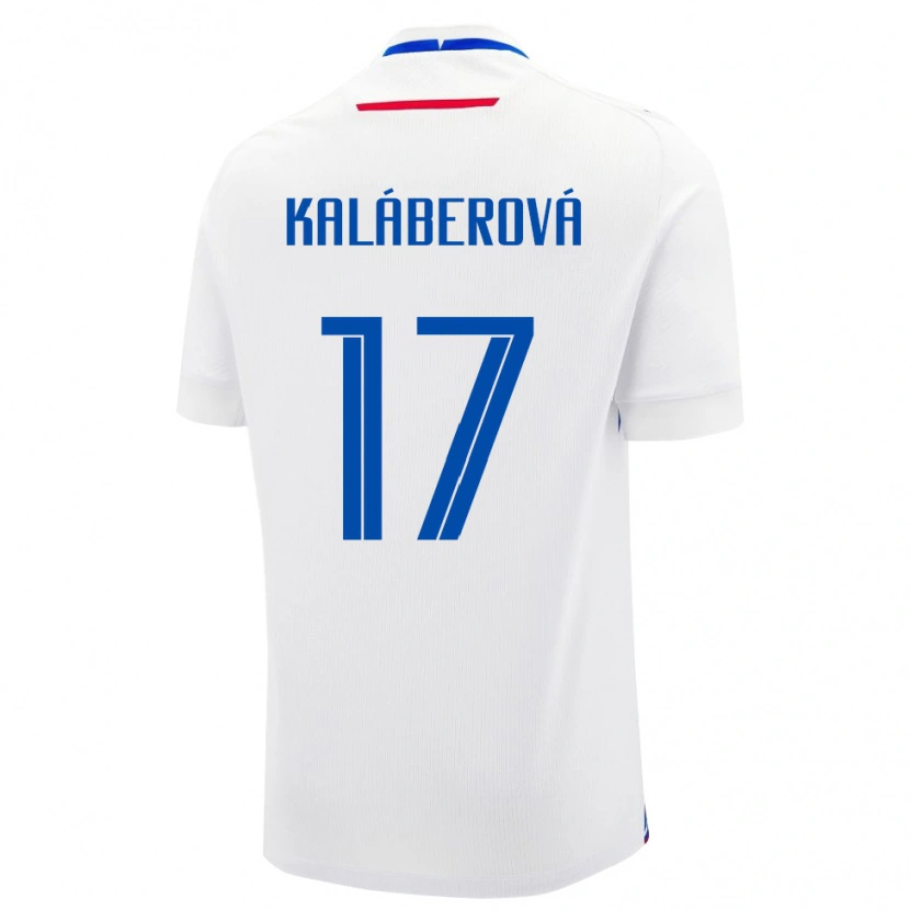 Danxen Kobiety Słowacja Victoria Kaláberová #17 Biały Wyjazdowa Koszulka 24-26 Koszulki Klubowe