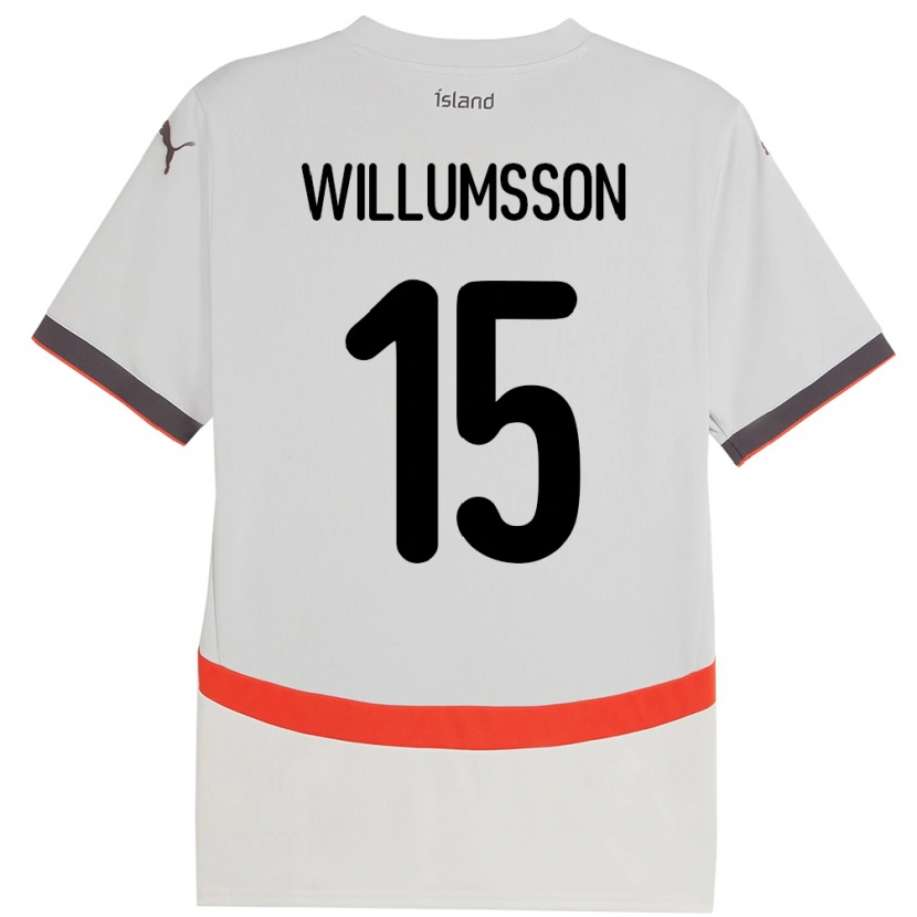 Danxen Kobiety Islandia Willum Thór Willumsson #15 Biały Wyjazdowa Koszulka 24-26 Koszulki Klubowe