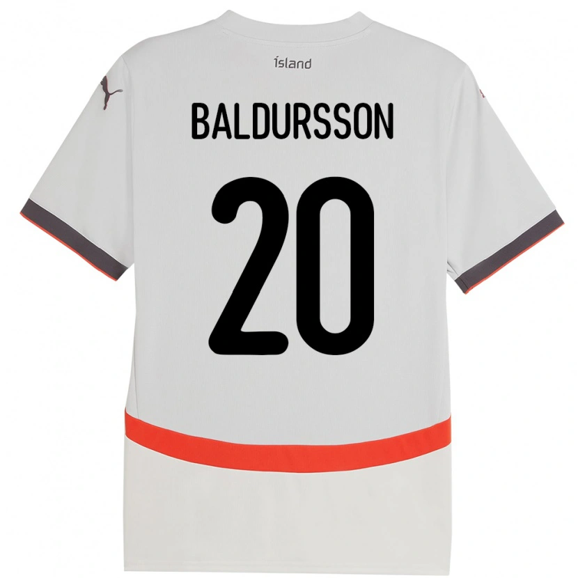 Danxen Kobiety Islandia Andri Fannar Baldursson #20 Biały Wyjazdowa Koszulka 24-26 Koszulki Klubowe