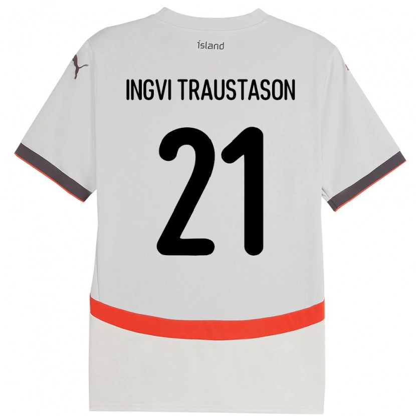 Danxen Kobiety Islandia Arnór Ingvi Traustason #21 Biały Wyjazdowa Koszulka 24-26 Koszulki Klubowe