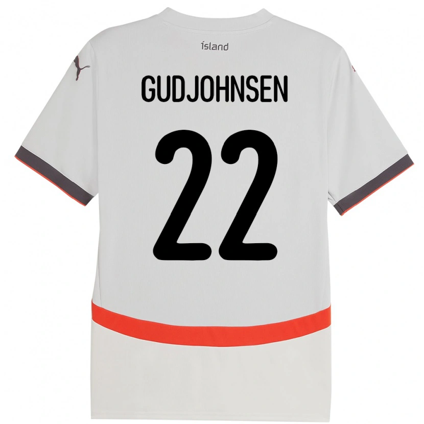 Danxen Kobiety Islandia Andri Gudjohnsen #22 Biały Wyjazdowa Koszulka 24-26 Koszulki Klubowe
