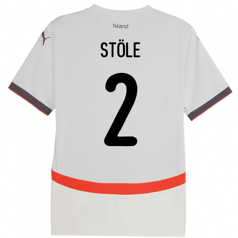 Danxen Kobiety Islandia Ingimar Torbjörnsson Stöle #2 Biały Wyjazdowa Koszulka 24-26 Koszulki Klubowe