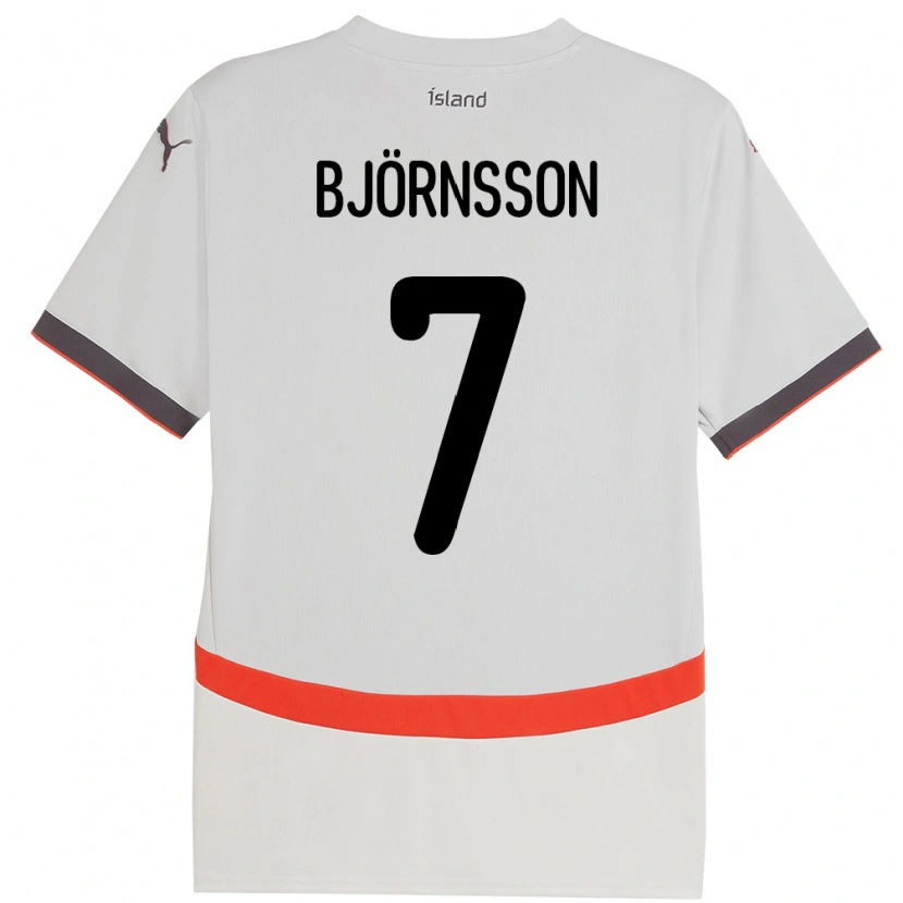 Danxen Kobiety Islandia Benjamin Björnsson #7 Biały Wyjazdowa Koszulka 24-26 Koszulki Klubowe