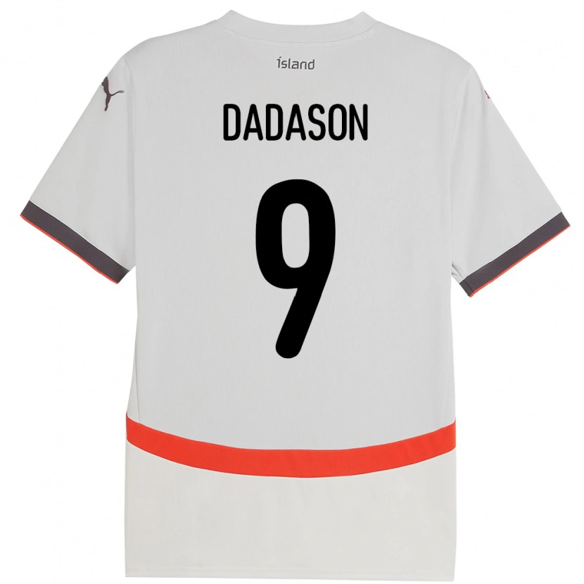 Danxen Kobiety Islandia Viktor Dadason #9 Biały Wyjazdowa Koszulka 24-26 Koszulki Klubowe