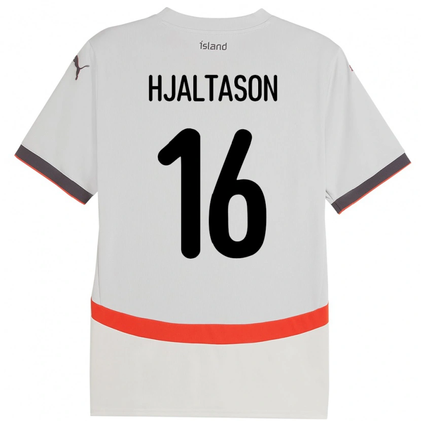 Danxen Kobiety Islandia Kristian Hjaltason #16 Biały Wyjazdowa Koszulka 24-26 Koszulki Klubowe