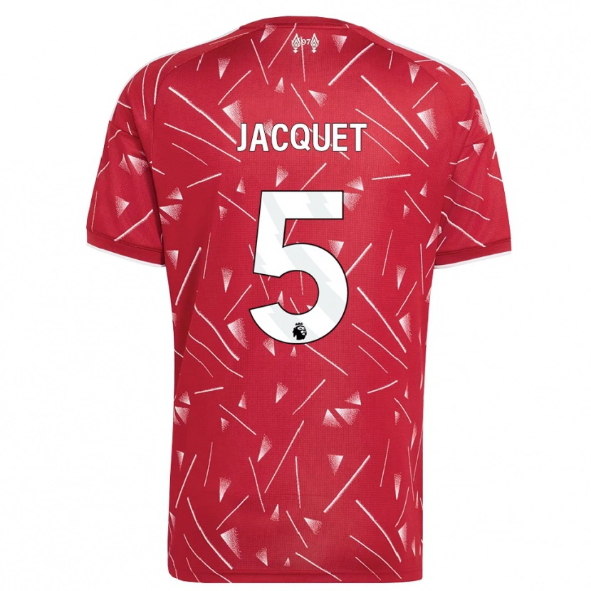 Danxen Kobiety Jérémy Jacquet #5 Biały Czerwony Domowa Koszulka 2026/27 Koszulki Klubowe