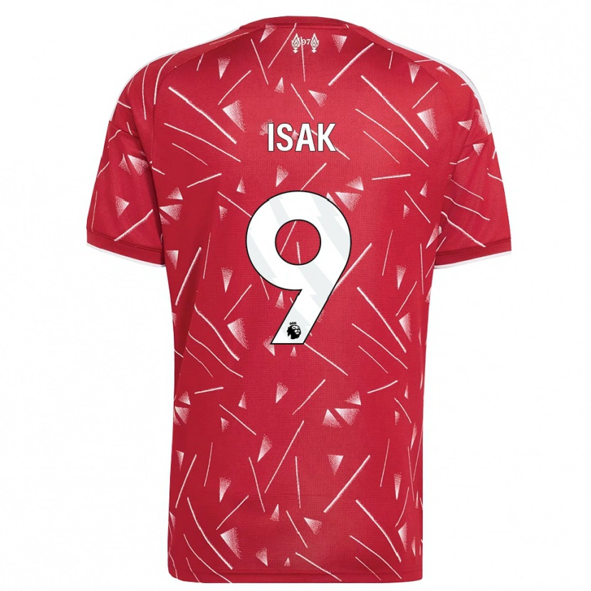 Danxen Kobiety Alexander Isak #9 Biały Czerwony Domowa Koszulka 2026/27 Koszulki Klubowe