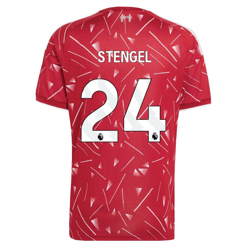 Danxen Kobiety Katie Stengel #24 Biały Czerwony Domowa Koszulka 2026/27 Koszulki Klubowe