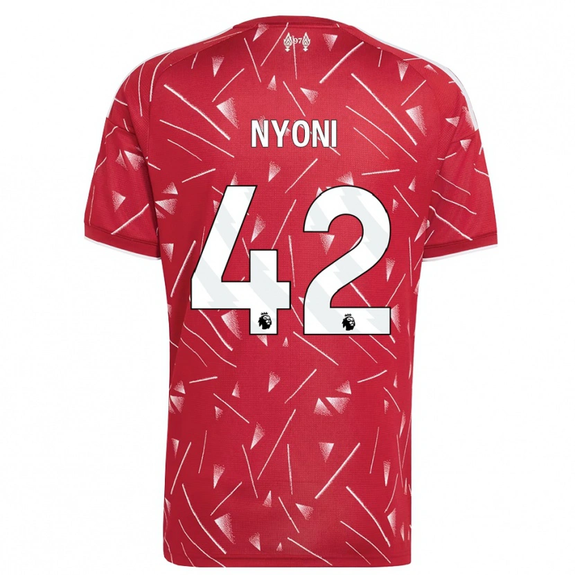 Danxen Kobiety Trey Nyoni #42 Biały Czerwony Domowa Koszulka 2026/27 Koszulki Klubowe