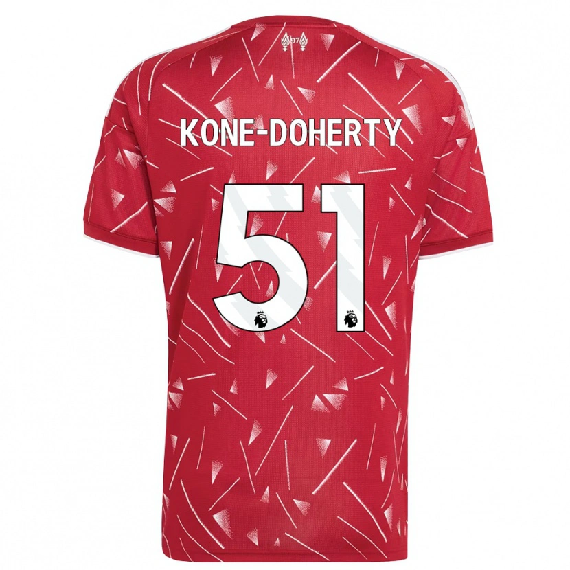 Danxen Kobiety Trent Kone-Doherty #51 Biały Czerwony Domowa Koszulka 2026/27 Koszulki Klubowe
