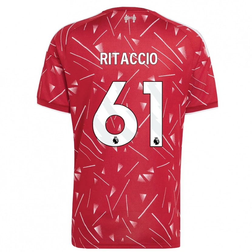 Danxen Kobiety Matteo Ritaccio #61 Biały Czerwony Domowa Koszulka 2026/27 Koszulki Klubowe