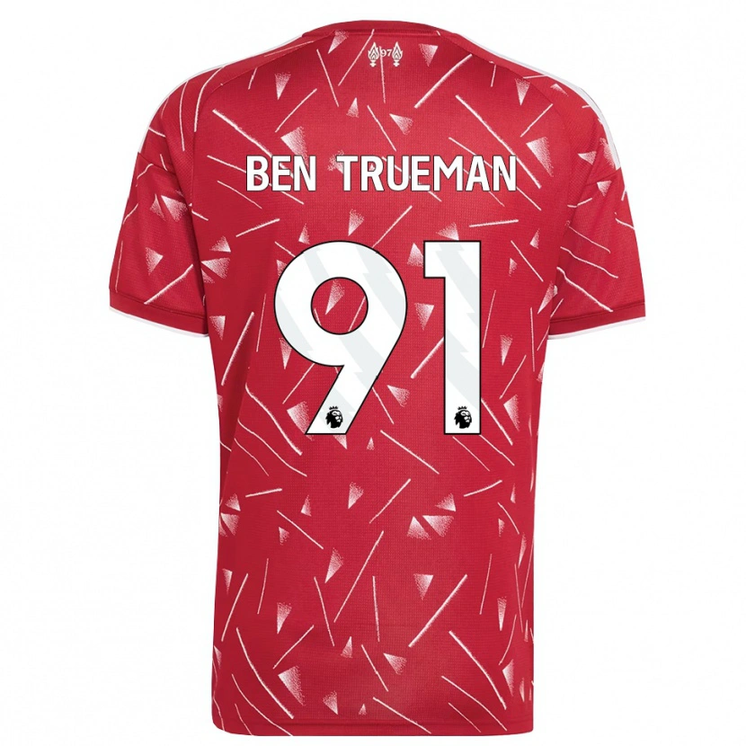 Danxen Kobiety Ben Trueman #91 Biały Czerwony Domowa Koszulka 2026/27 Koszulki Klubowe