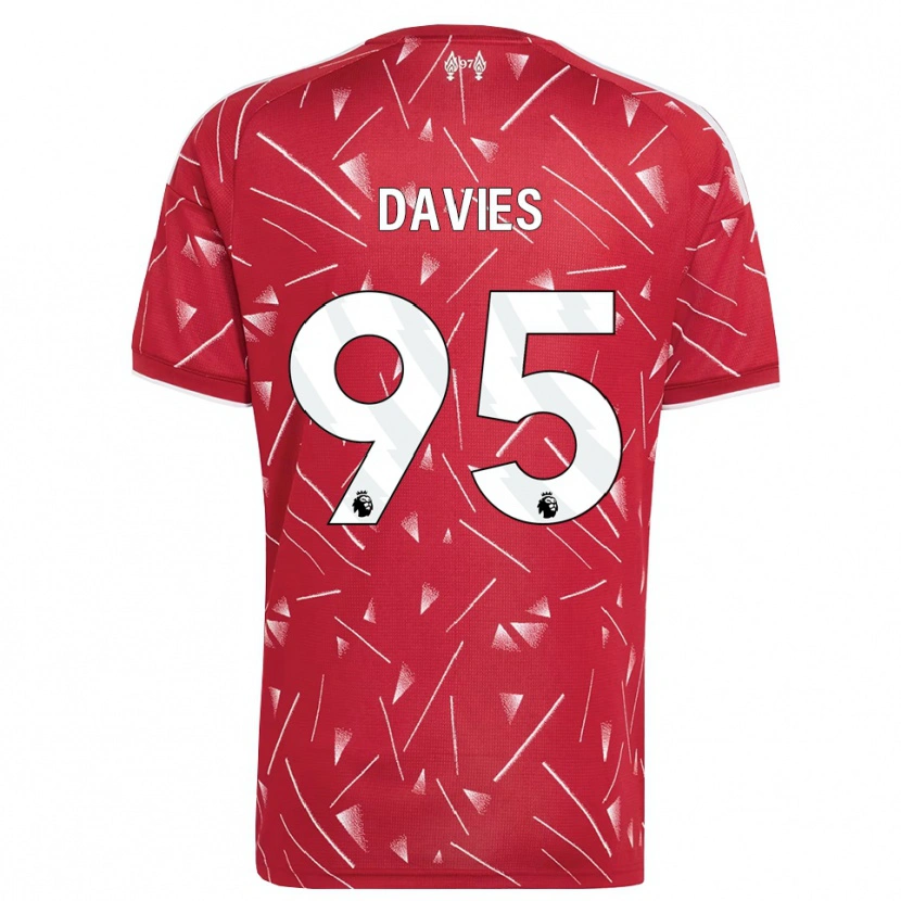 Danxen Kobiety Harvey Davies #95 Biały Czerwony Domowa Koszulka 2026/27 Koszulki Klubowe