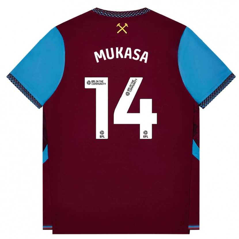 Danxen Kobiety Divine Mukasa #14 Bordowy Niebieski Chaber Domowa Koszulka 2026/27 Koszulki Klubowe