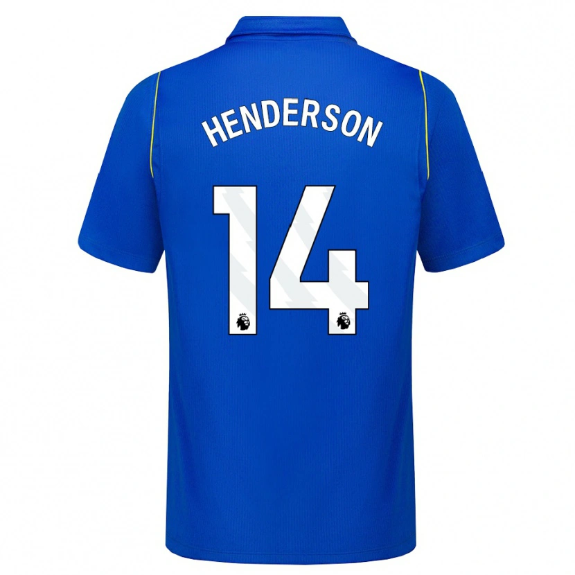 Danxen Kobiety Jordan Henderson #14 Niebieski Żółty Domowa Koszulka 2026/27 Koszulki Klubowe