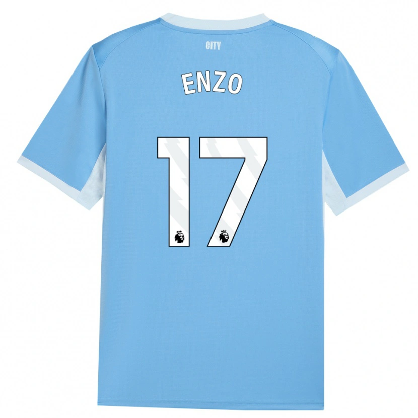 Danxen Kobiety Enzo Fernández #17 Jasnoniebieski Biały Domowa Koszulka 2026/27 Koszulki Klubowe