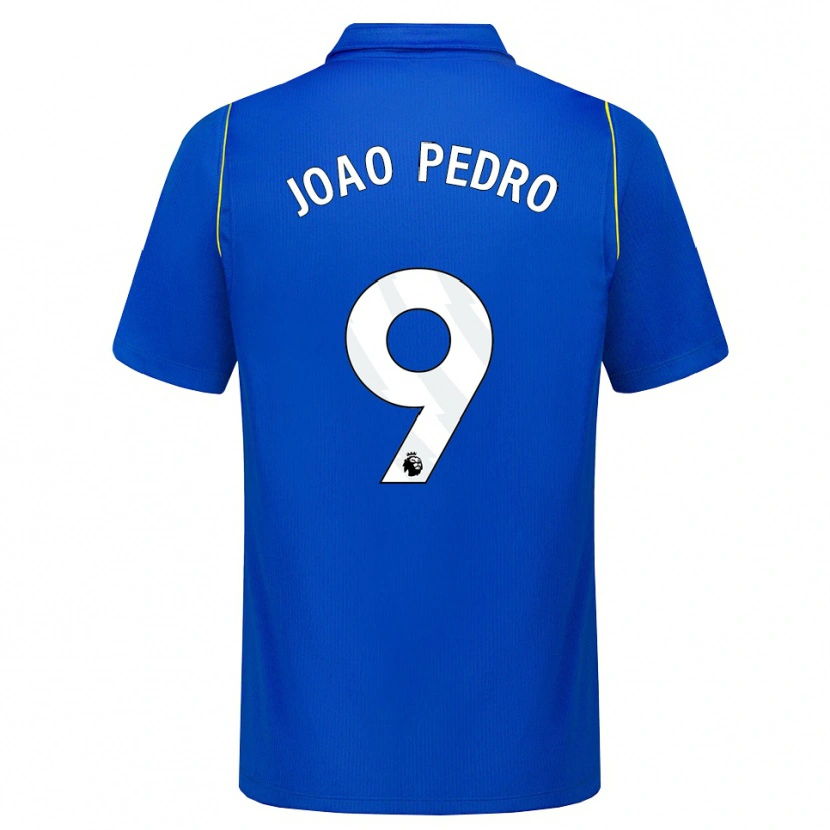 Danxen Kobiety João Pedro #9 Niebieski Żółty Domowa Koszulka 2026/27 Koszulki Klubowe