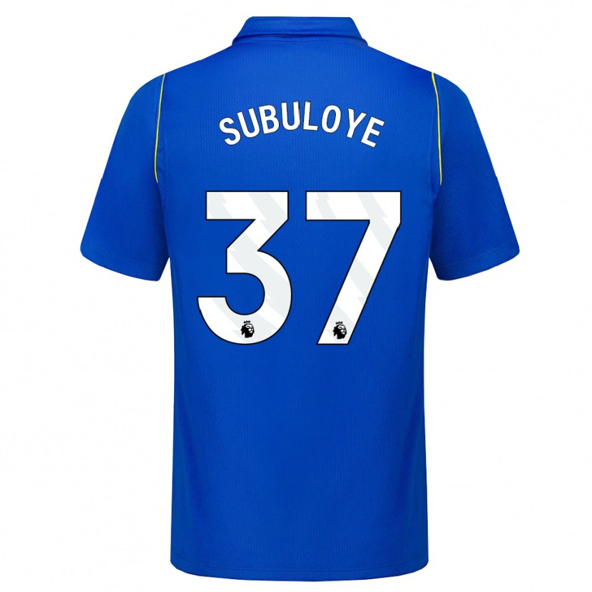 Danxen Kobiety Olutayo Subuloye #37 Niebieski Żółty Domowa Koszulka 2026/27 Koszulki Klubowe