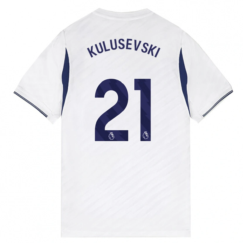 Danxen Kobiety Dejan Kulusevski #21 Biały Czerwony Fioletowy Domowa Koszulka 2026/27 Koszulki Klubowe
