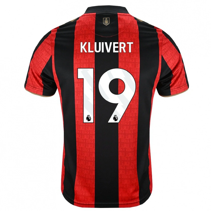 Danxen Kobiety Justin Kluivert #19 Złoty Czerwony Czarny Domowa Koszulka 2026/27 Koszulki Klubowe