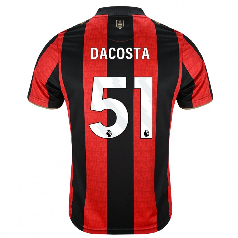 Danxen Kobiety Malcom Dacosta González #51 Złoty Czerwony Czarny Domowa Koszulka 2026/27 Koszulki Klubowe
