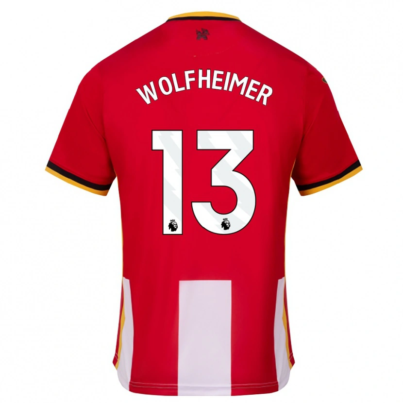 Danxen Kobiety Connor Wolfheimer #13 Żółty Czarny Czerwony Domowa Koszulka 2026/27 Koszulki Klubowe