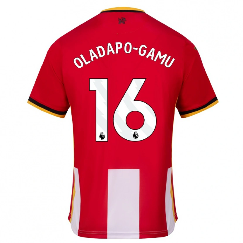 Danxen Kobiety Josh Oladapo-Gamu #16 Żółty Czarny Czerwony Domowa Koszulka 2026/27 Koszulki Klubowe