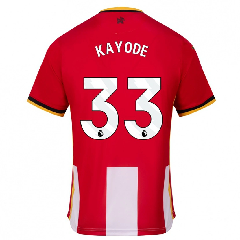 Danxen Kobiety Michael Kayode #33 Żółty Czarny Czerwony Domowa Koszulka 2026/27 Koszulki Klubowe